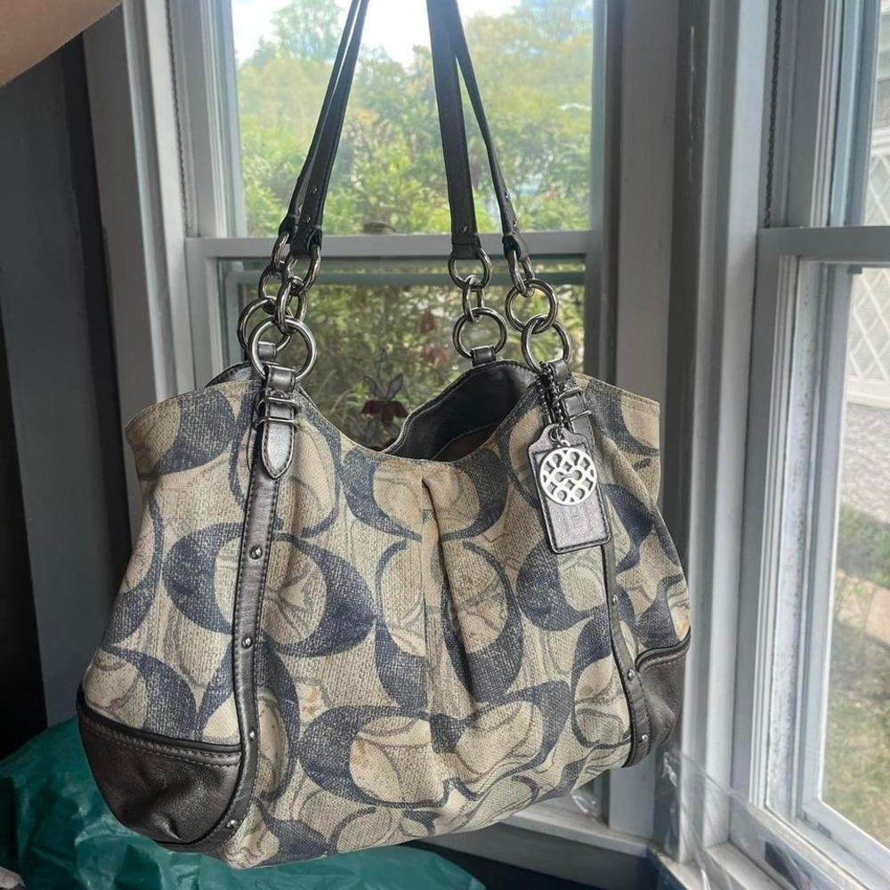 y2k 2000s Coach Alexandria Signature Cs Monogram Shoulder bag / Hand bag